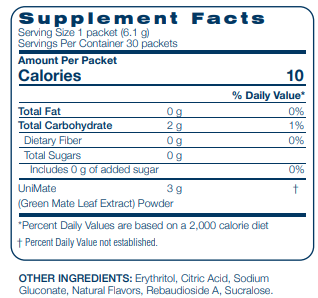 Nutritional Label - Unimate